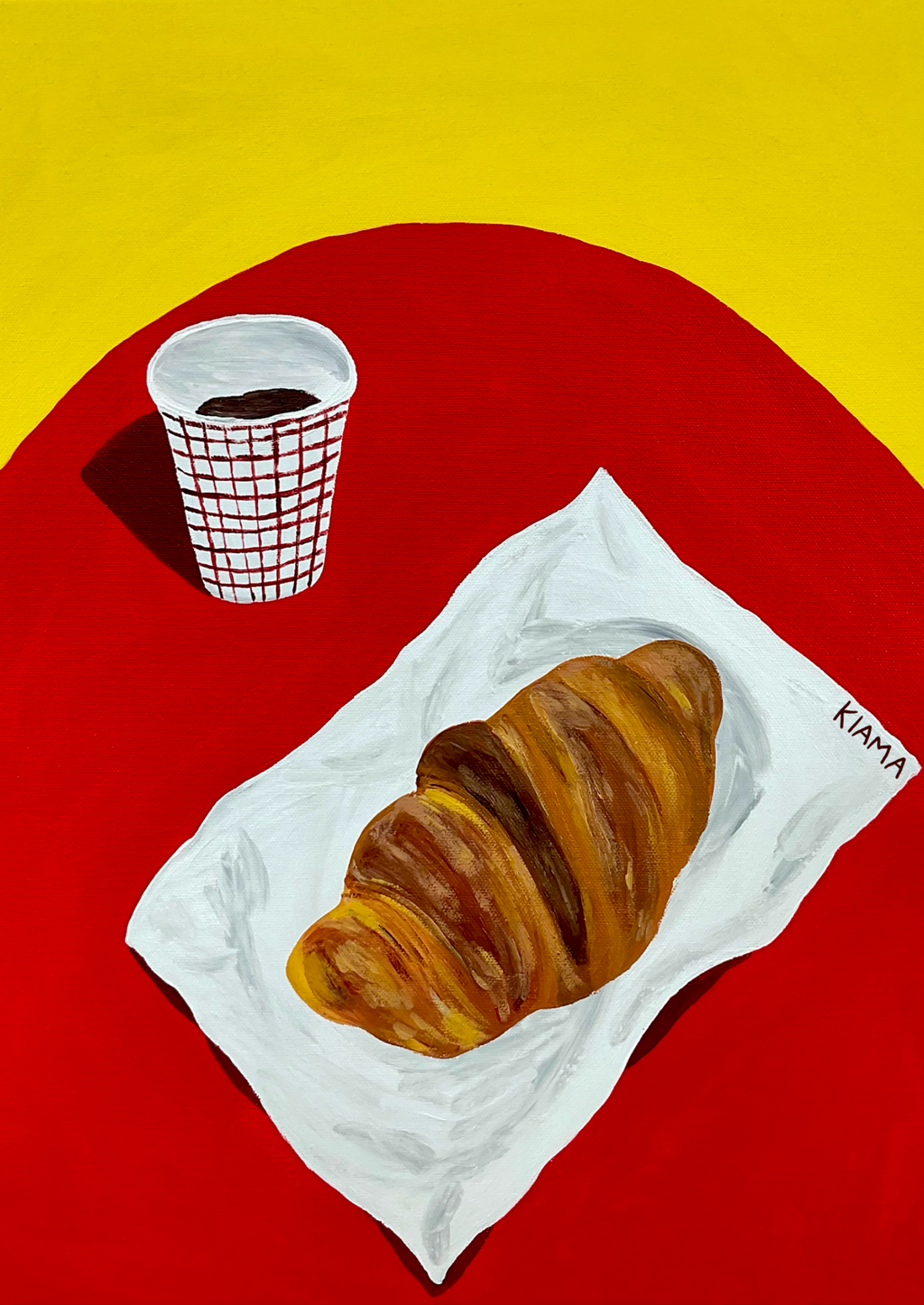 Coffee & Croissant Fine Art Print